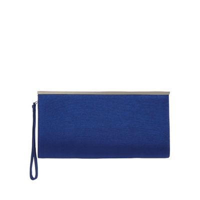 Dark blue framed clutch bag